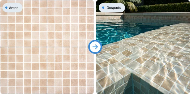 Primer Plano de Azulejo de Piscina
